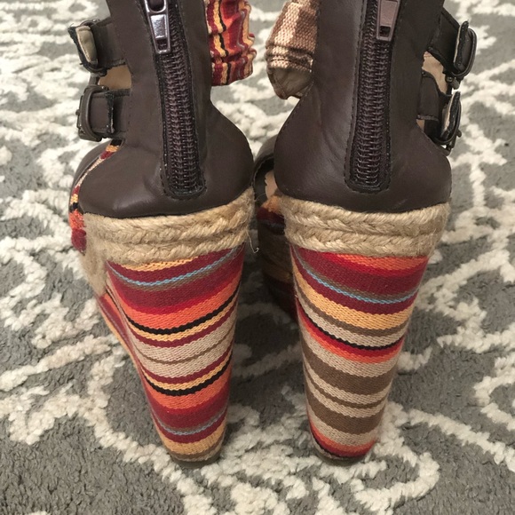 Soda Multi colored striped wedges - Picture 3 of 4